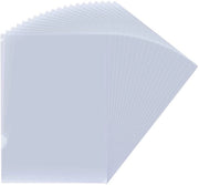 Cartucce per documenti trasparenti 20 pezzi - mappen per documenti in plastica trasparente - resistente alle scalfitture e all'umidità - apertura superiore e laterale - dimensioni 31 x 22 cm - per ufficio - copertine per documenti