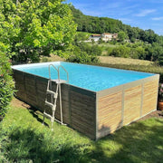 Piscina Laghetto fuori terra rivestita in Bambù ANTEA 6,12 x 3,12 h.1,26 m