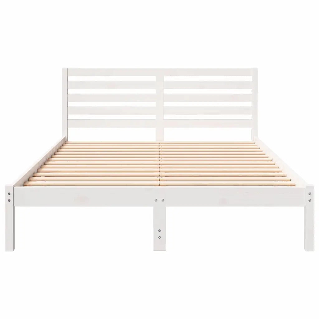 Struttura del letto Bianco 140 x 220 cm Pino massello