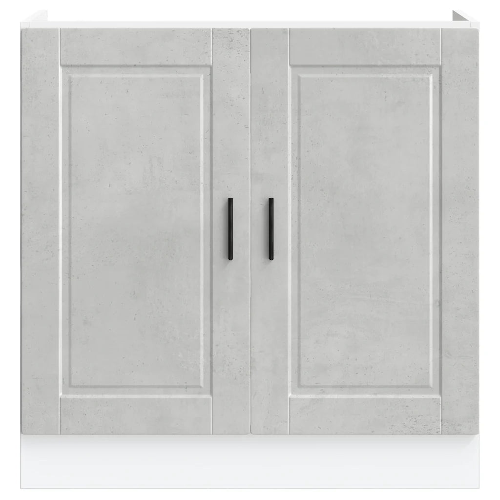 Mobile base lavello Porto Grigio Cemento 80x46x81,5 cm 853931