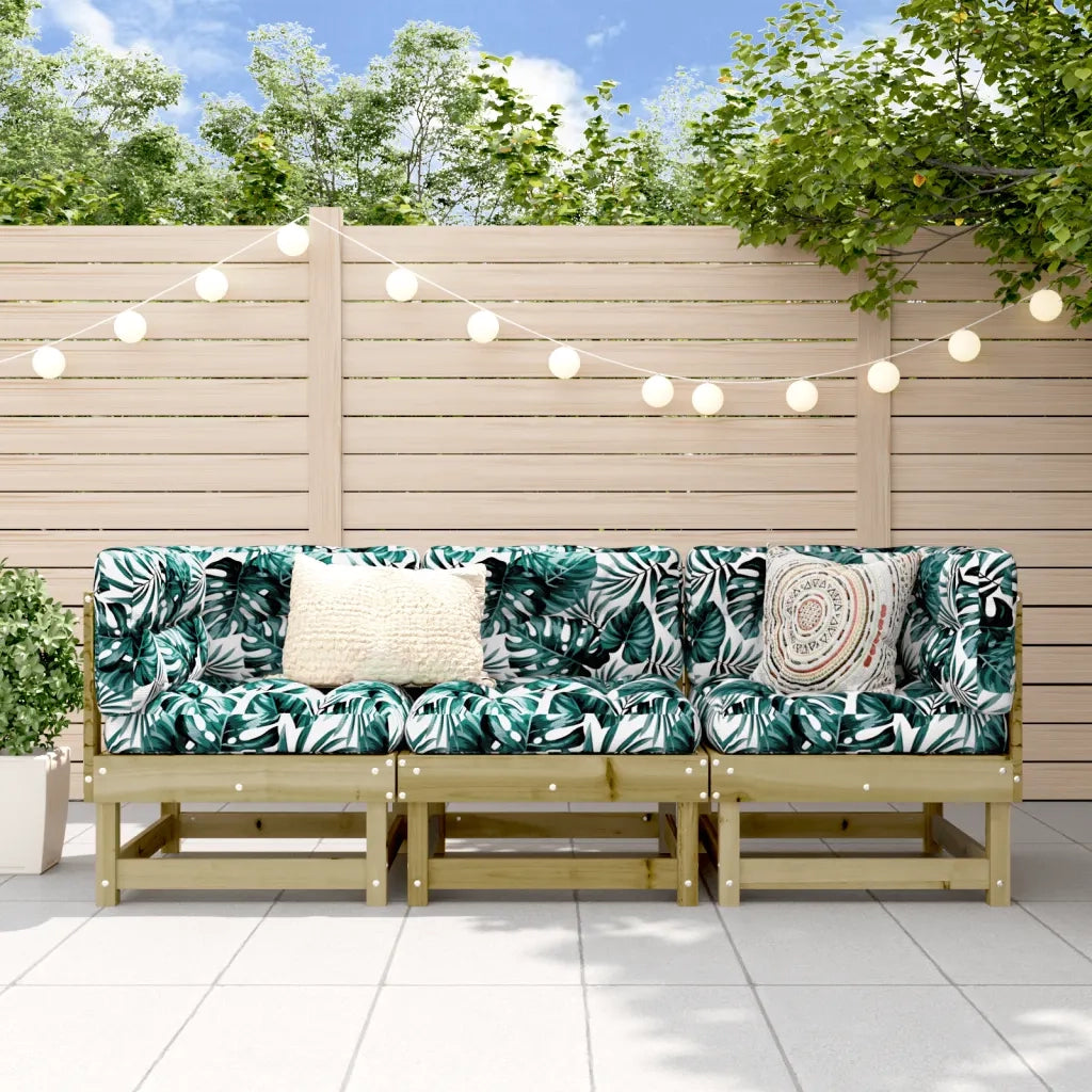 Salotto da Giardino-Set Salotto da Giardino 3 pz in Legno Impregnato di Pino 700629