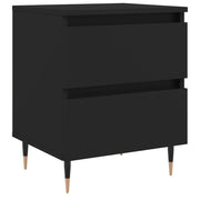 Comodino | Armadio da Notte | Mobiletto da notte Nero 40x35x50 cm in Legno Multistrato