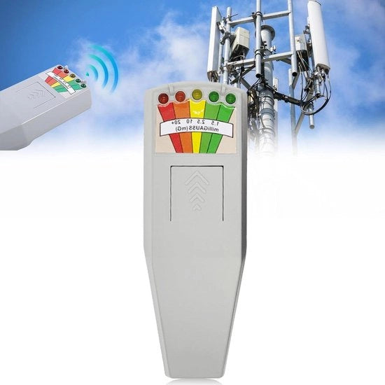 Metro EMF con 5 led di detezione del campo gauss - strumento di test eletromagnetico con batteria - dispositivo EMF manuale per uso all'aperto - test del campo magnetico.