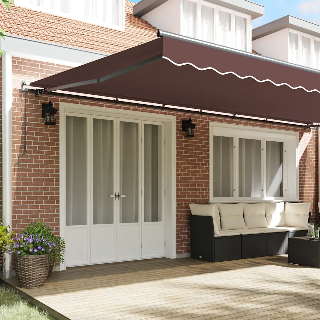 Tenda Retrattile Manuale 600x300 cm Marrone
