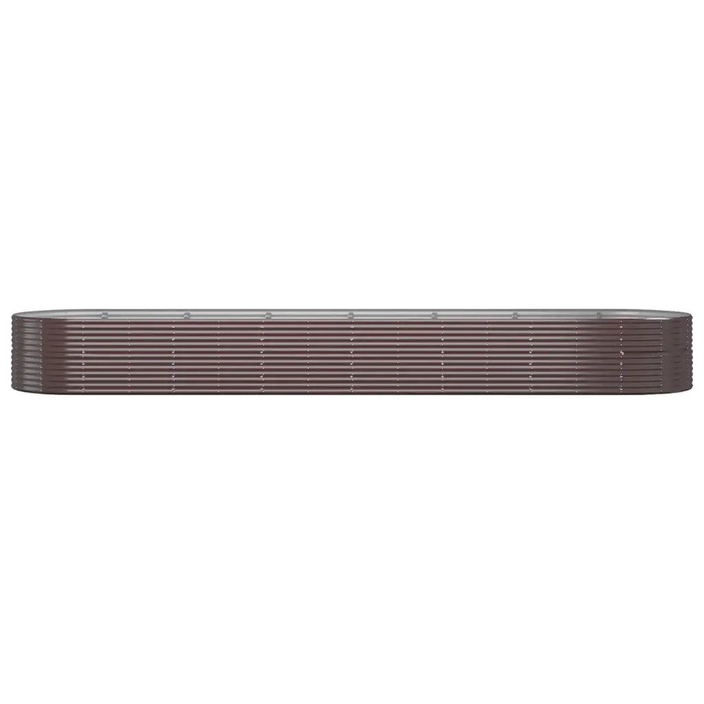 Letto Giardino Acciaio Vernice a Polvere 584x140x68 cm Marrone