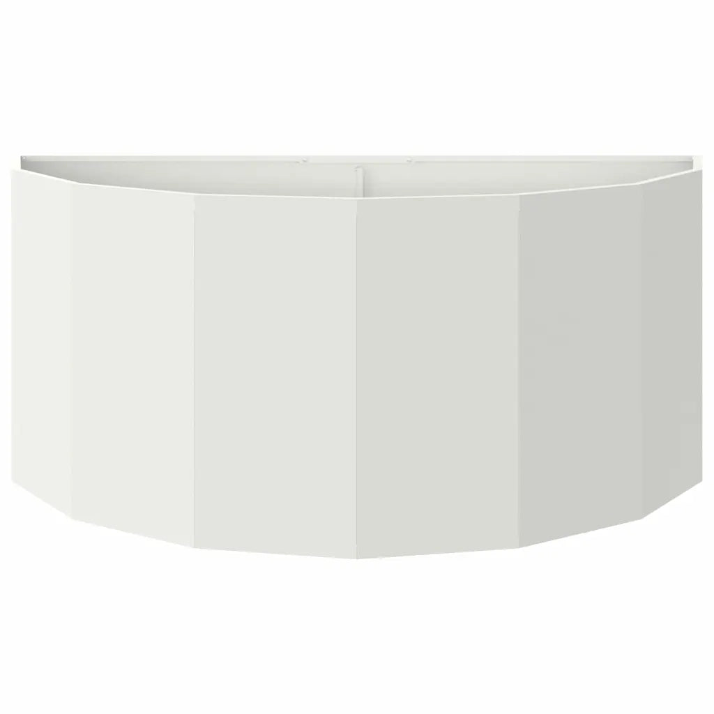 Fioriera-Vaso-Contenitore per Piante Bianco 120 x 60 x 50 cm Acciaio