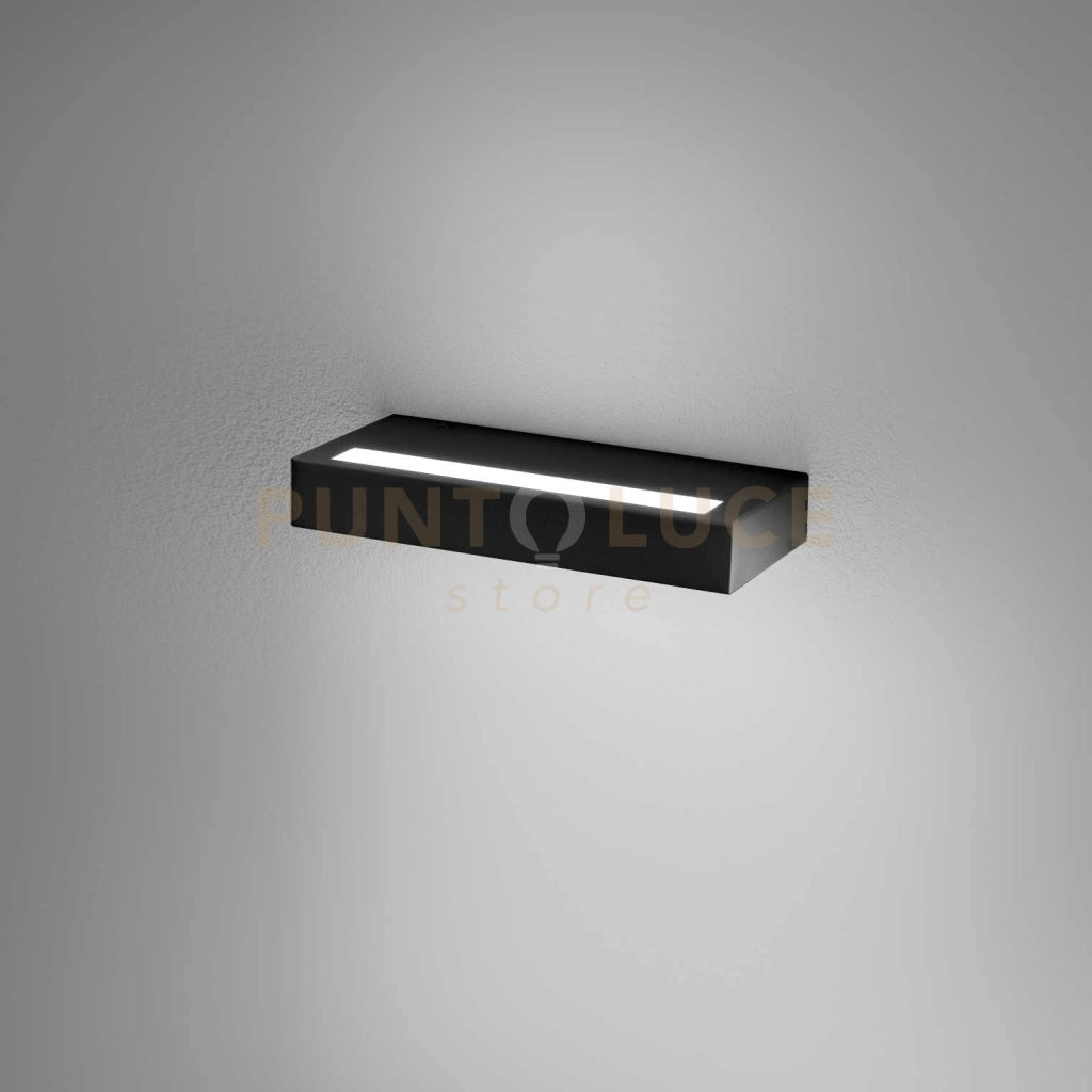 GAP521- APPLIQUE LED BIEMISSIONE IN ALLUMINIO NERO DIMMERABILE 3000K 2042LM 20W 23CM
