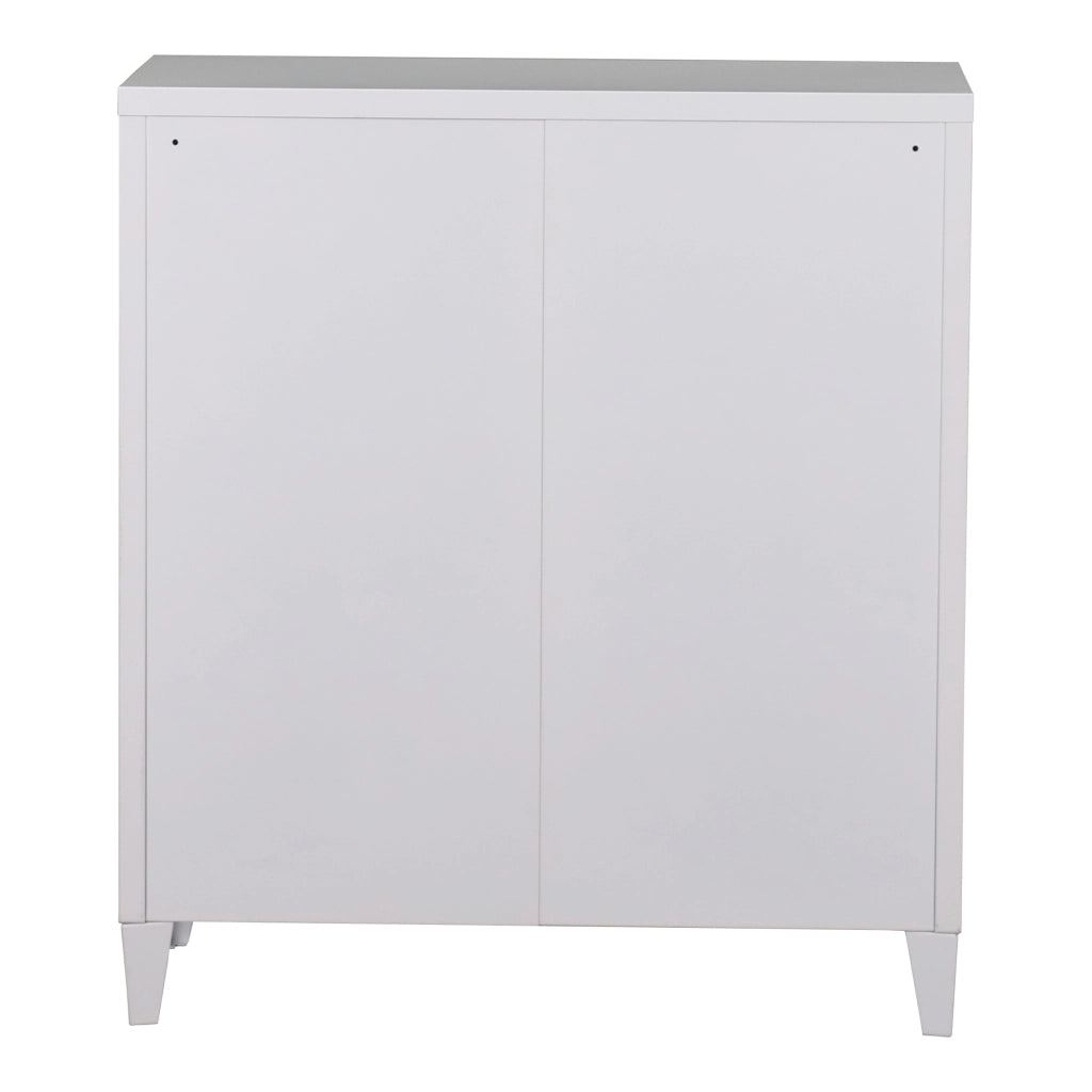 Armadietto da Ufficio Oripää in Acciaio 90 x 80 x 33 cm Bianco [en.casa]