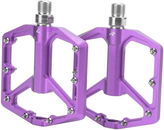 Pedale per Bicicletta Leggeri - Lega di Alluminio - Bicicletta da Montagna/Rally - Sistema di Supporto DU - Antiscivolo - Progetto di Dente Micro - Pedali per Bicicletta con Piattaforma