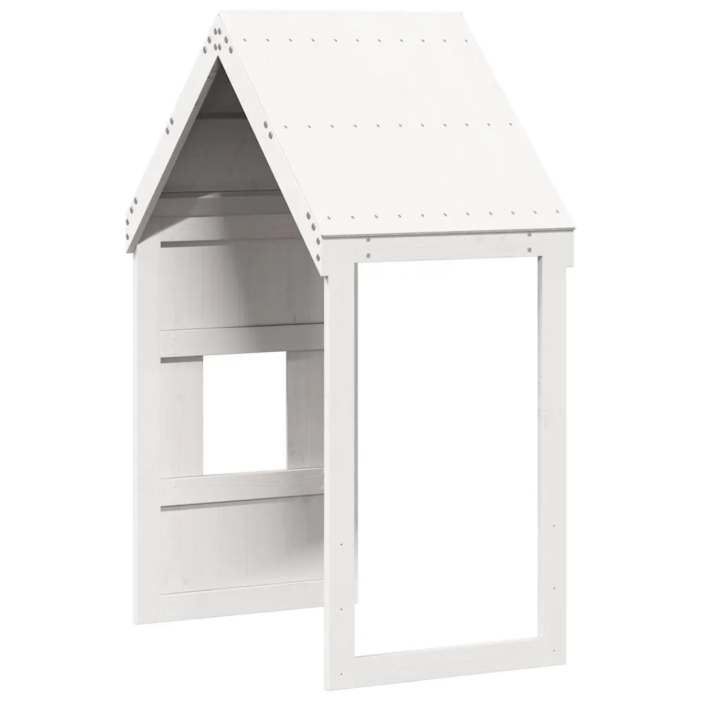 Tetto per Letto Bambini Bianco 60x89x134,5 Legno Massello Pino