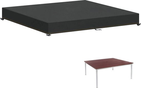 Tavolo di protezione per tavolo da giardino - Rettilineo 160 x 130 x 15 cm - Resistente alla luce UV e al vento - Copertura duratura per esterni