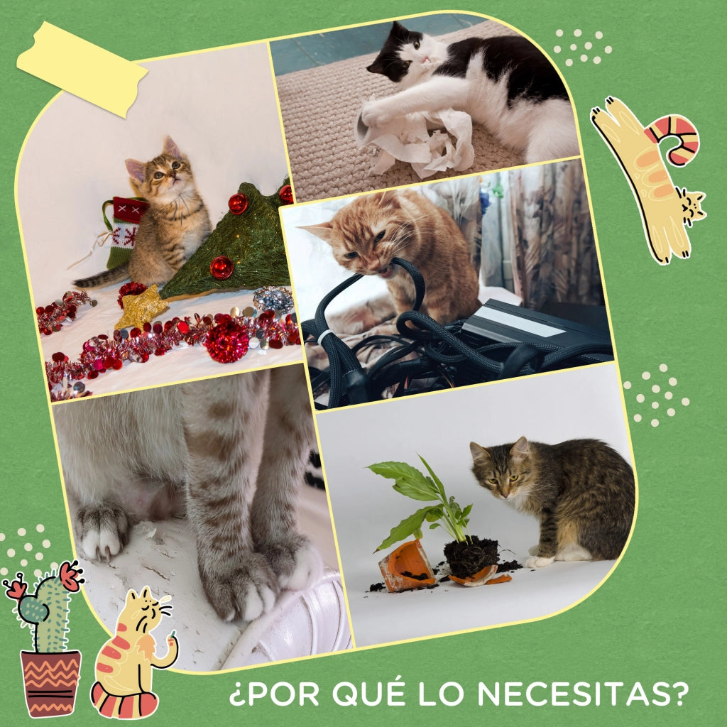 Albero Gratta Gatto Cactus ¨C zephmum ¨C Verde 32x32x60 cm