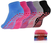 Calze Antiscivolo per Yoga e Pilates - 5 Paia - Calze Antiscivolo per Danza - Calze di Cotone - Per Uomini/Donne - Adatti per Sport/Fitness - Calze per Yoga