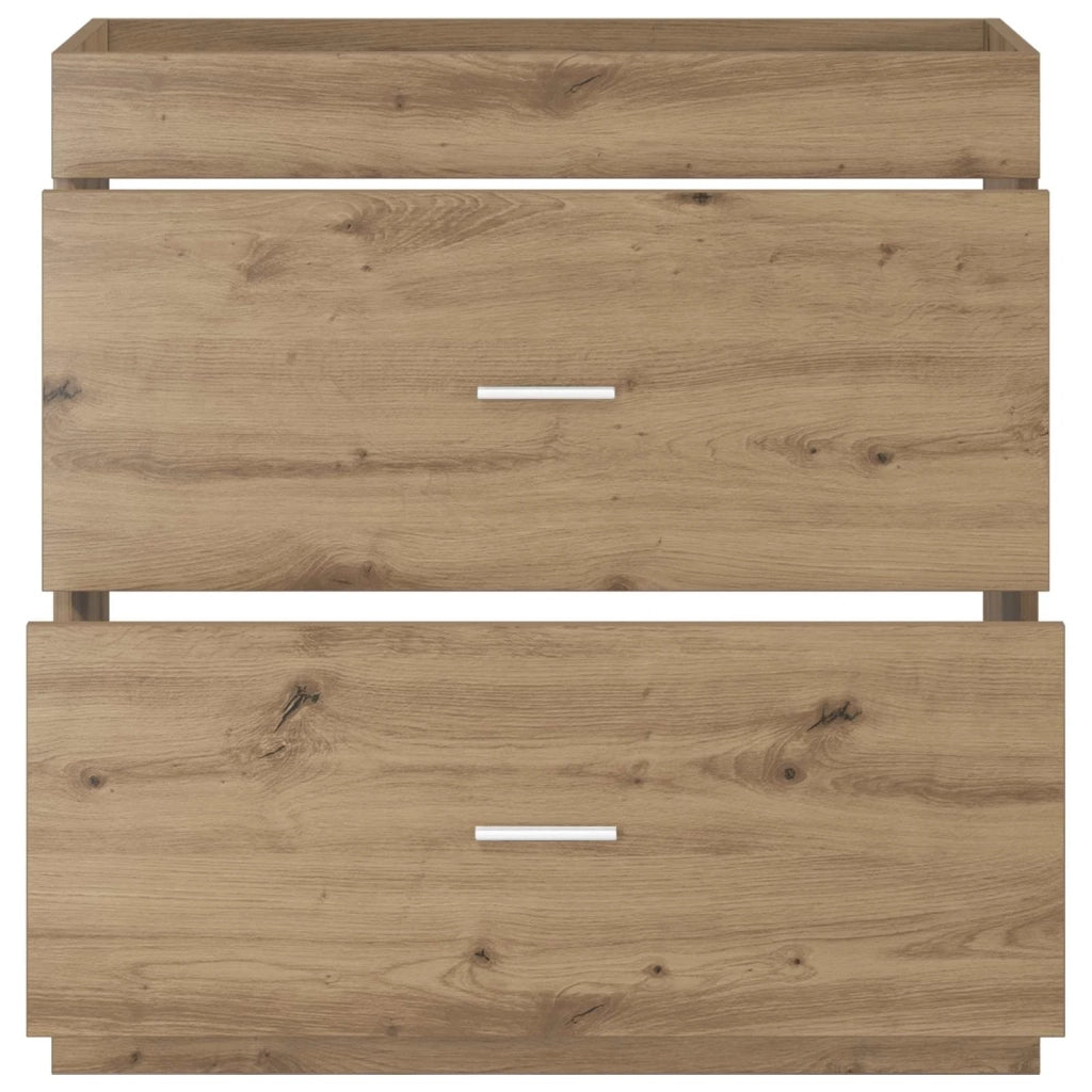 Mobiletto da Bagno Sotto Lavabo Rovere Artigianale 890719