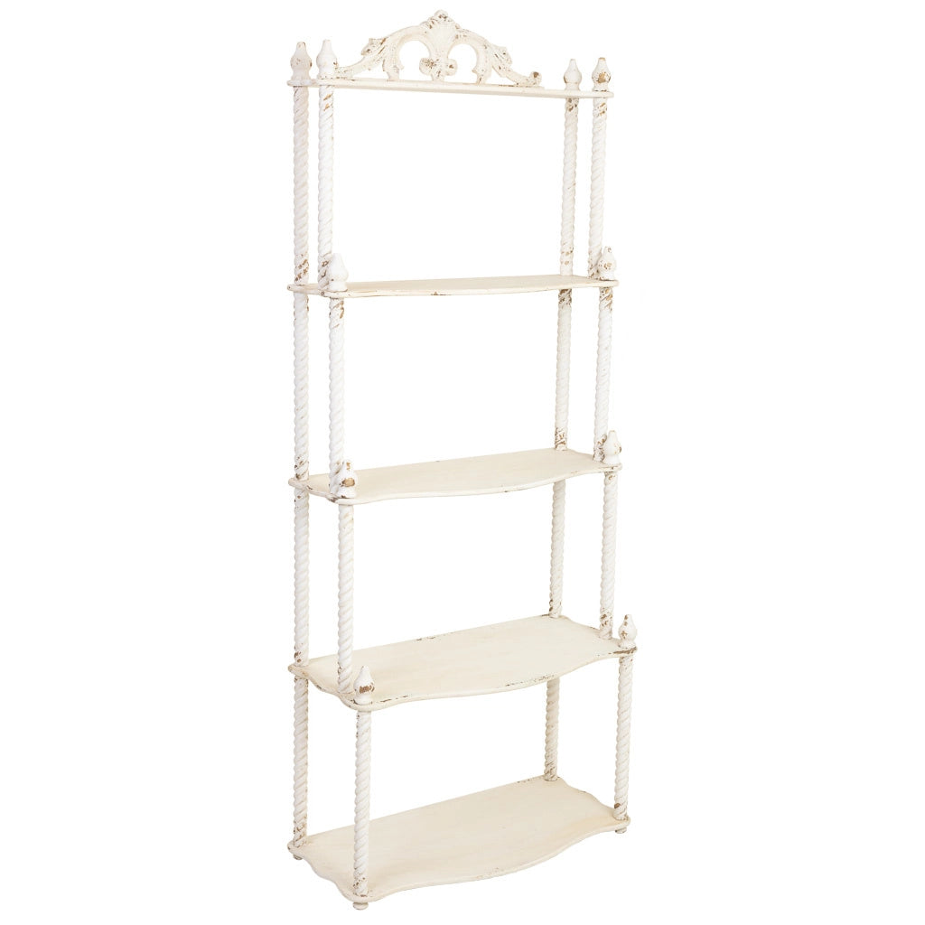 Scaffale in legno, finitura invecchiata 78,5x39,5x193,5h cm