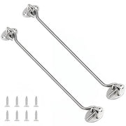 Set di 2 Grappini in Acciaio Inossidabile con Occhio 35,5 cm