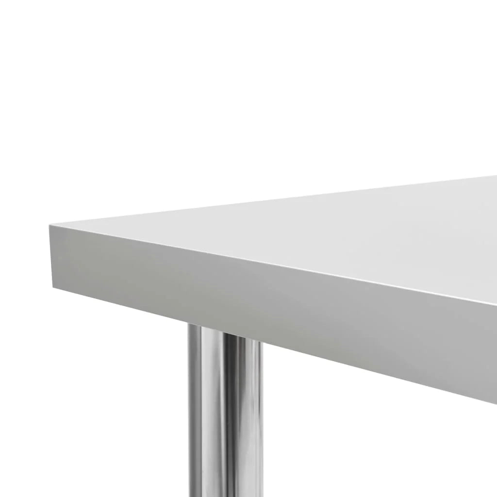 Tavolo da lavoro da cucina 120 x 60 x 85 cm acciaio inox 02_0001905