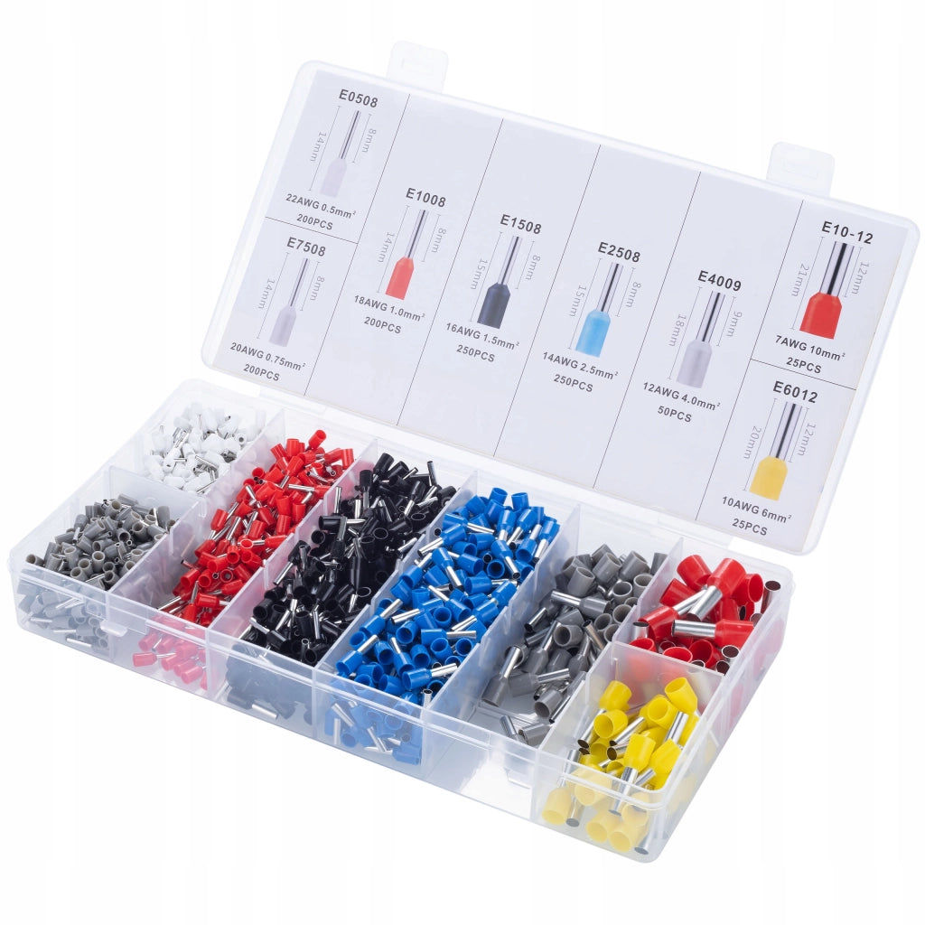 Zaciskatrice per Capicorda Isolati + 1200 Capicorda + Spelafili Automatico – Set Completo per Elettricisti | Precisione