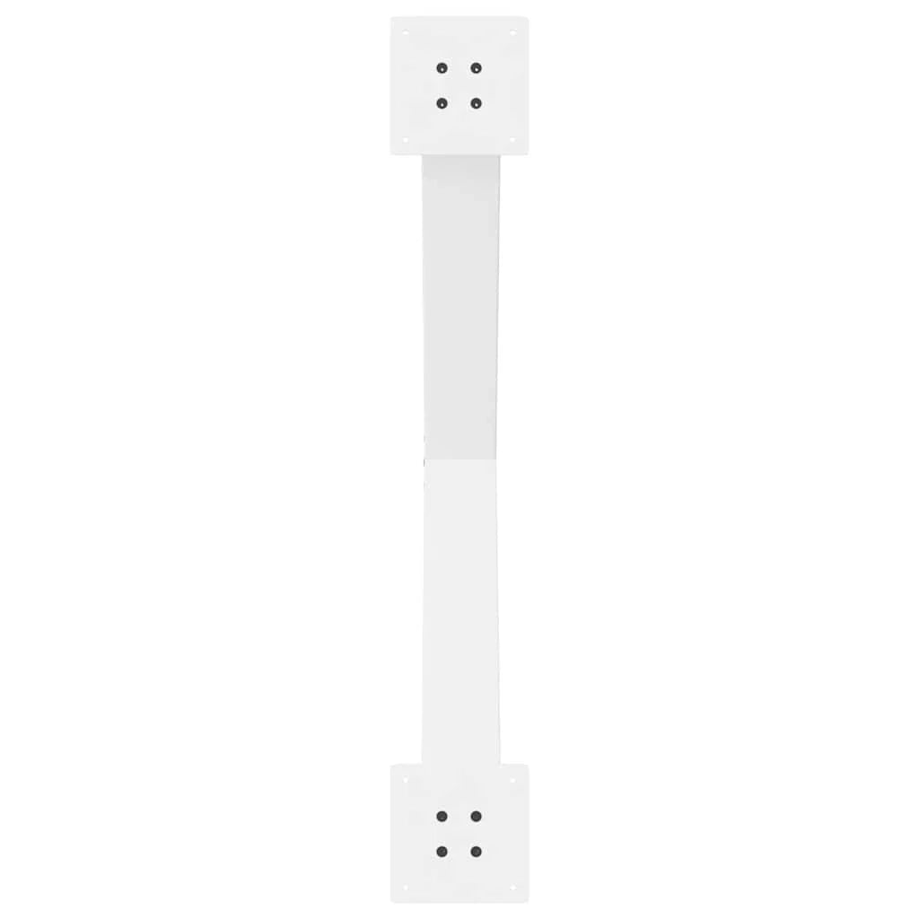 Set di 2 gambe per tavolo da pranzo a forma di X robuste e dal design moderno 90 x 73 cm acciaio bianco 02_0057257