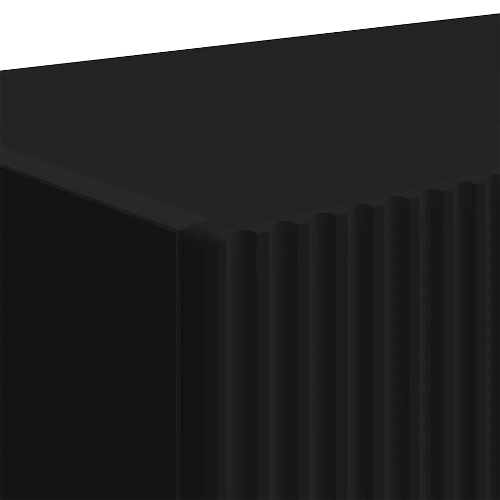 Mobile TV da parete 2 pcs Nero 78,5 x 31 x 29,5 cm