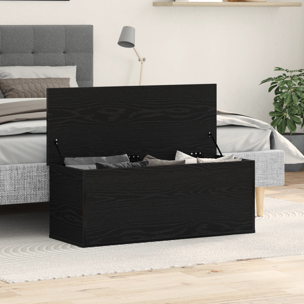 Scatola di Stoccaggio  Rovere Nero 102x35x35 cm in Legno Ingegnerizzato