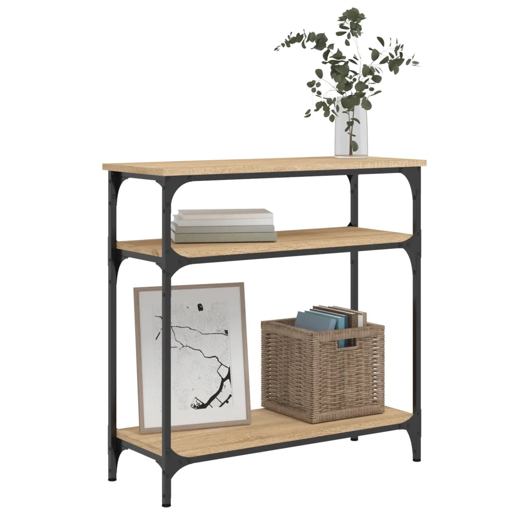 Tavolino Consolle-Tavolino da soggiorno-Tavolo Rovere Sonoma 75x29x75cm in Legno Multistrato