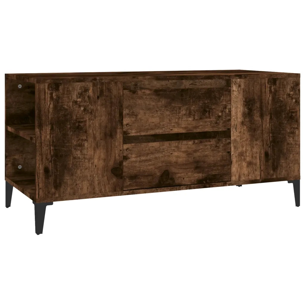 Mobile Porta TV-Mobile per TV-Credenza TV Rovere Fumo 102x44,5x50 cm in Legno Multistrato 297896