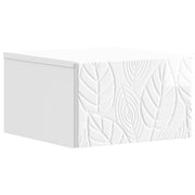 Tavolino da Parete Laterale Bianco Lucido 34,5 x 33 x 20 cm