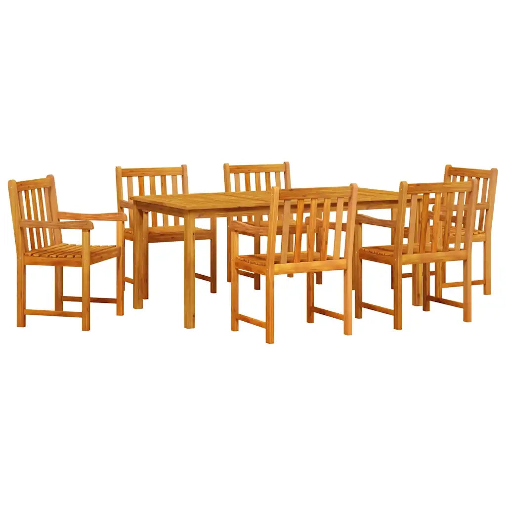 Set da Pranzo per Giardino 7 pcs Marrone