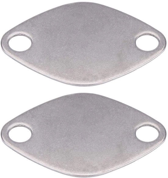 Blocco di copertura delle valvole EGR in acciaio inossidabile - Set da 2 pezzi - Adatto per Renault Espace/Laguna/Master 2.2/2.5 dCi - Facile da installare - Qualità professionale - Placca di copertura