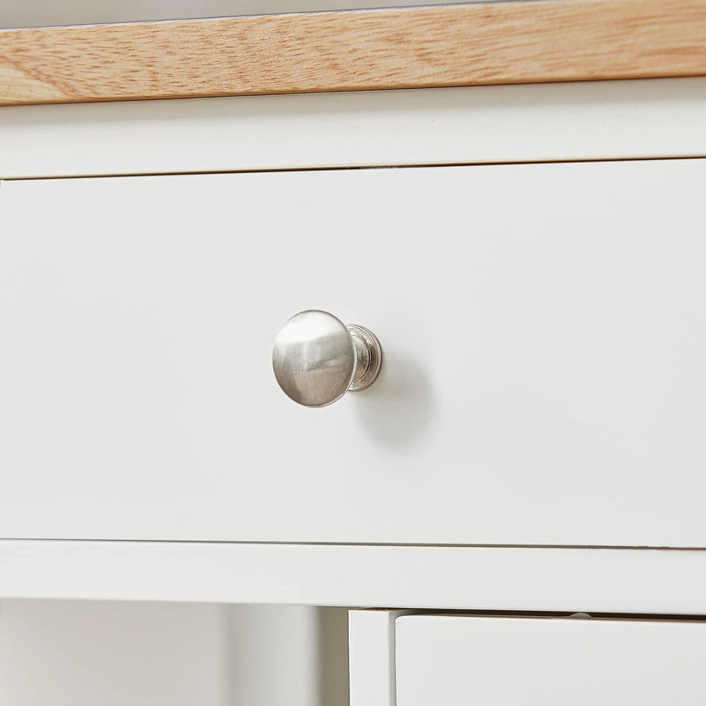 Carrello cucina con cassetti Credenza cucina con ruote moderno Mobiletto cucina salvaspazio piano lavoro in legno L68*P40*A86 cm bianco FKW46-WN