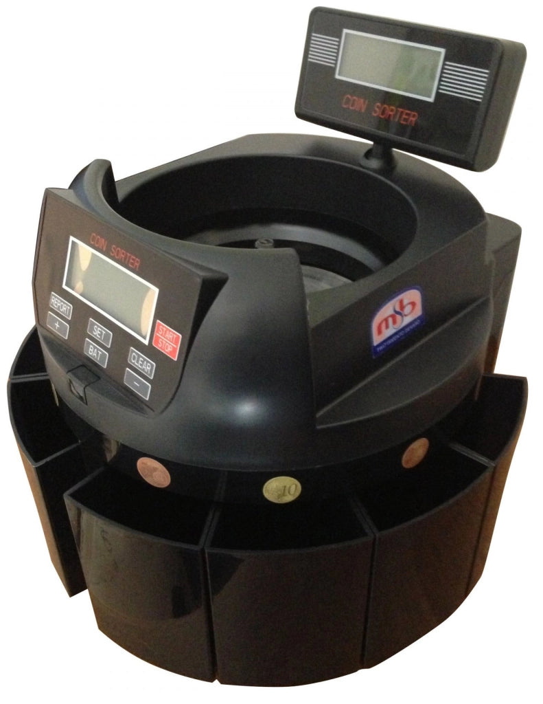 Macchina Conta Monete 8 Cassetti 2 Display MBS SpeedyCounter SC8N Nero