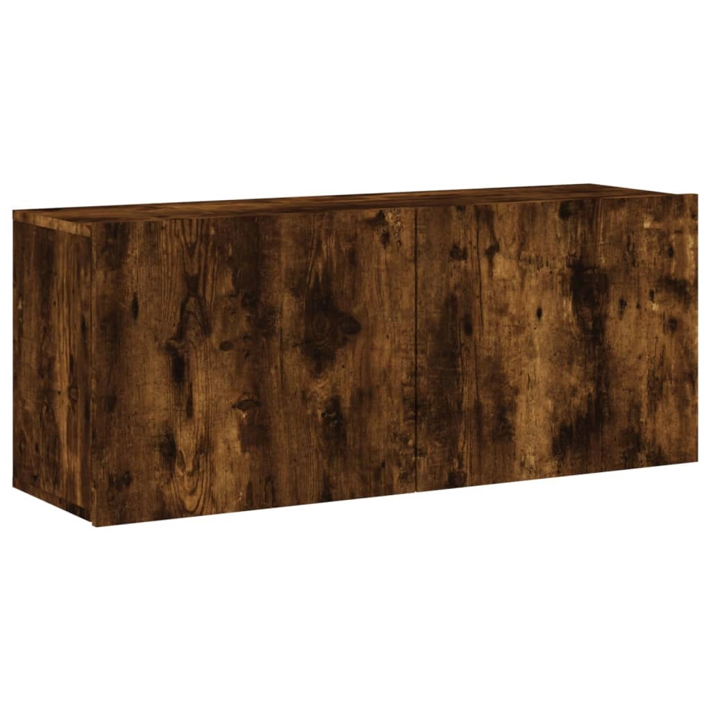 Mobile TV multimediale scaffale TV credenza TV sala da pranzo soggiorno camera da letto a parete rovere affumicato 100 x 30 x 41 cm marrone 02_0028121