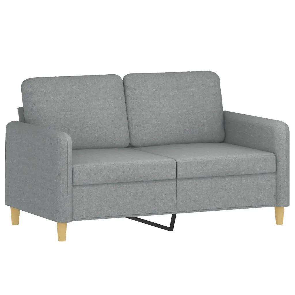 Set di Divani 2 pz con Cuscini Grigio Chiaro in Tessuto 3202086