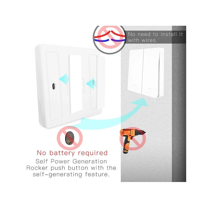 Interruttore RF Wireless Telecomando Senza Batteria Pila 3 Tasti Impermeabile IP65 Per Multi Ricevitori CL8220 Batteryless