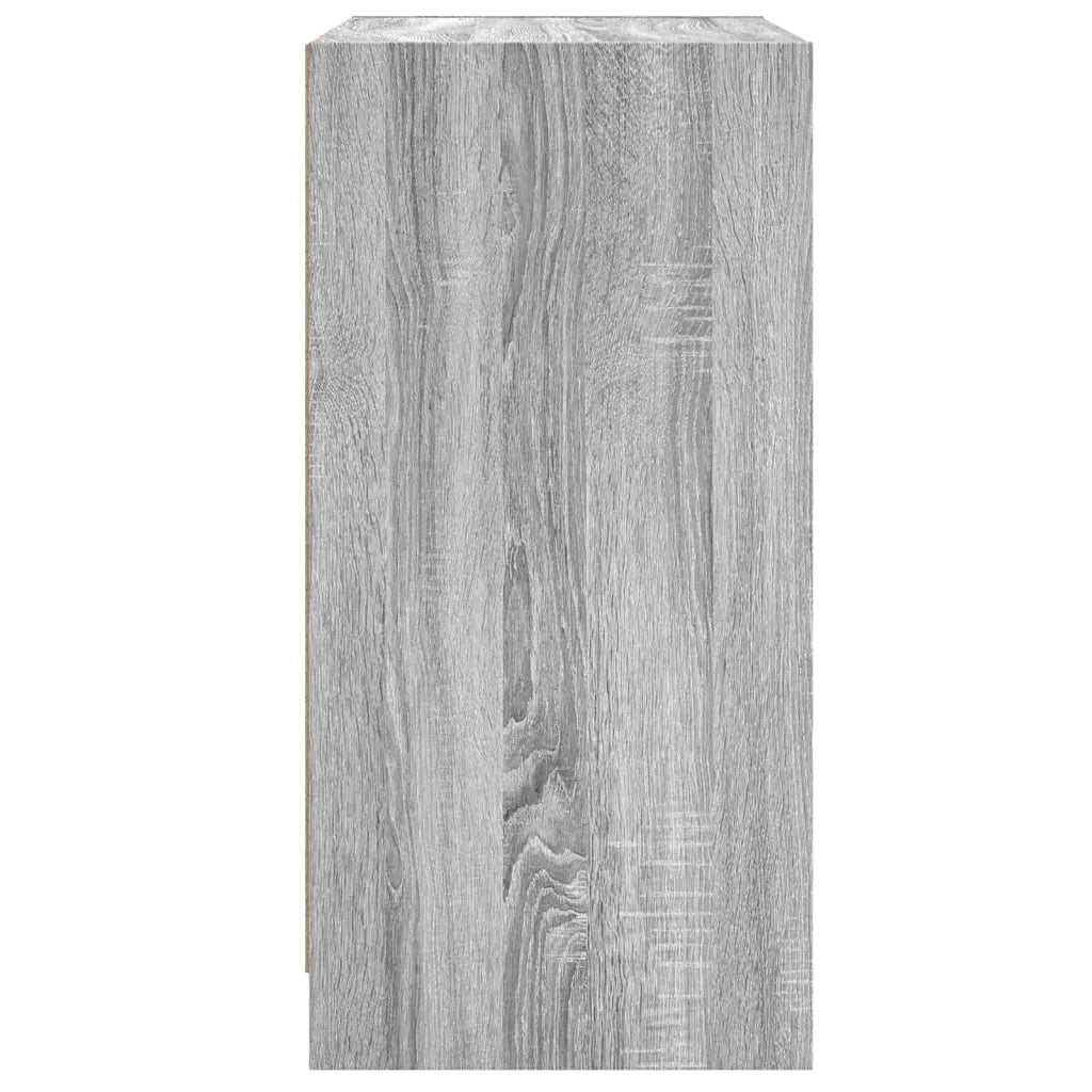 Mobile con Ante in Vetro Grigio Sonoma 68x37x75,5 cm 836383
