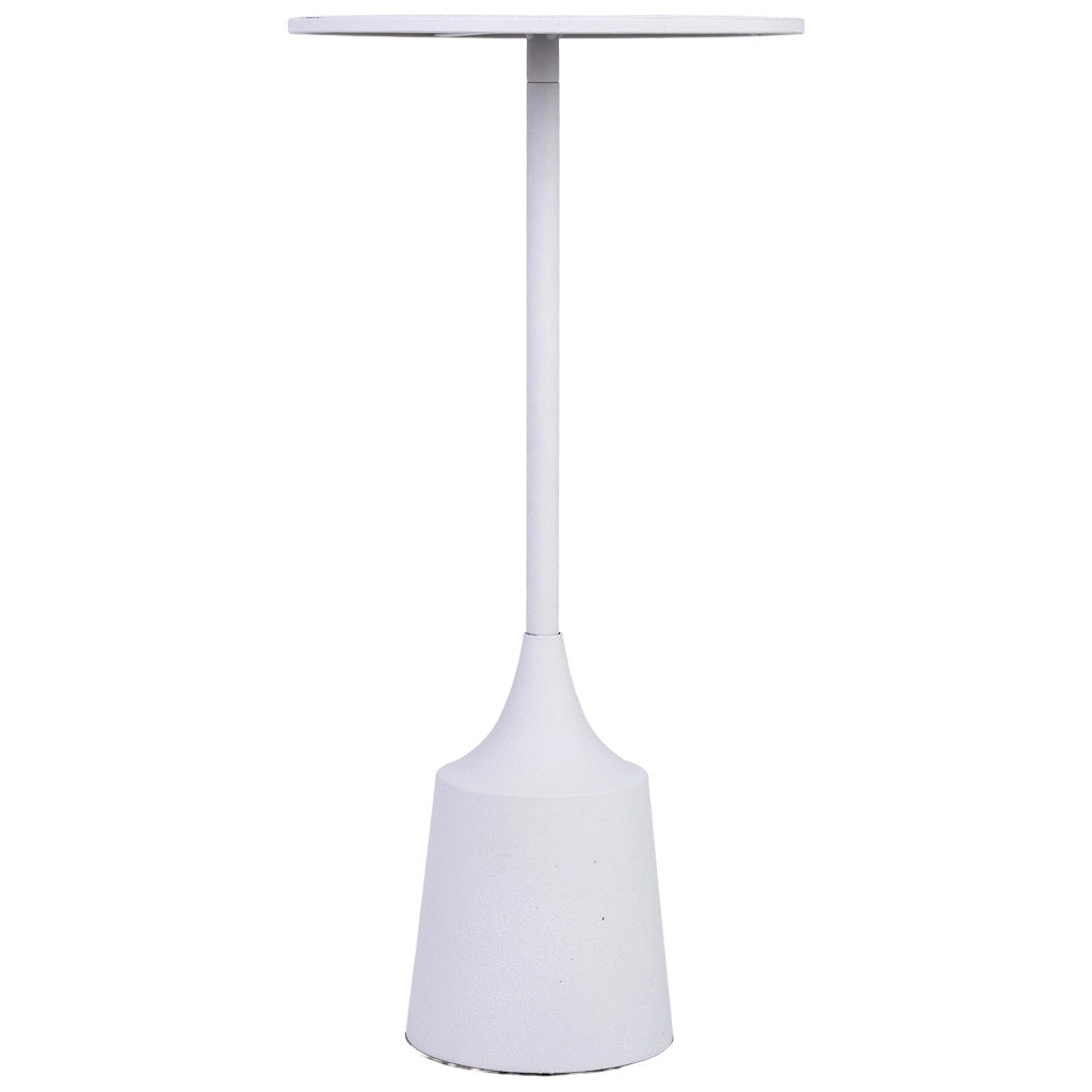 Tavolino in metallo bianco 30x30x59,5h cm