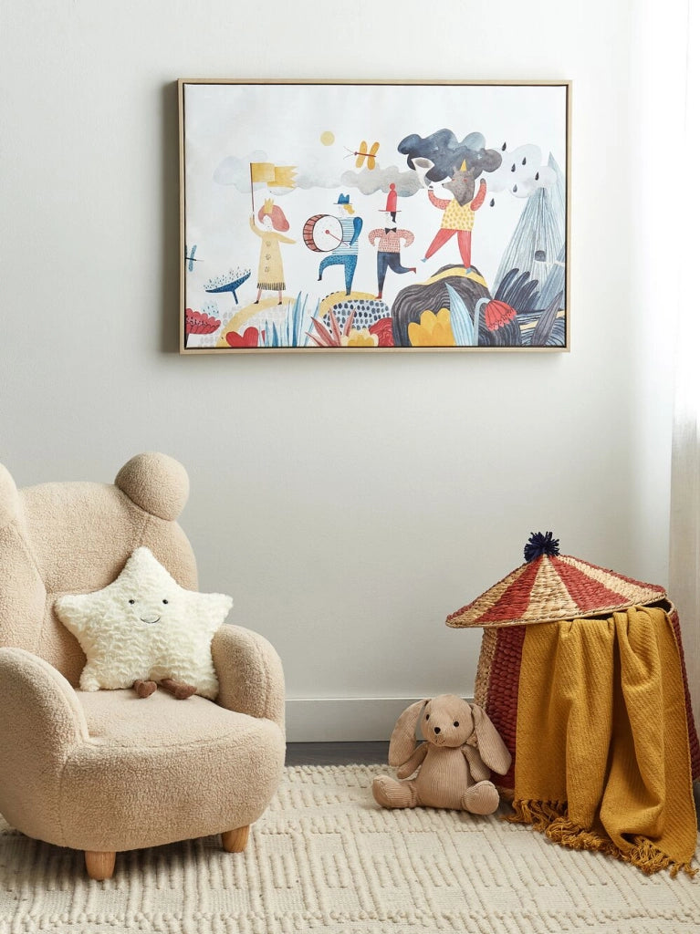 Stampa artistica su tela Multicolore 93 x 63 cm Glam Lady Poliestere e MDF Modern