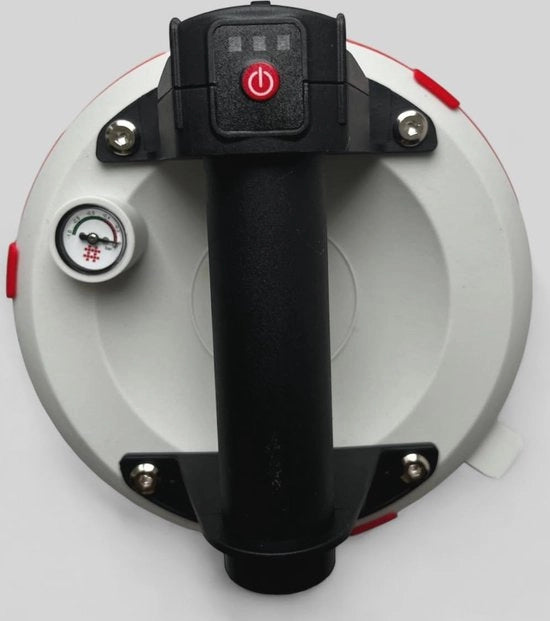 Zuignap elettrica per piastrelle e vetro con manometro - Capacità 140 kg, 20 cm