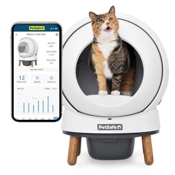 Cassetta igienica autopulente - PETSAFE - SMART SPIN - Connessa - Bianca