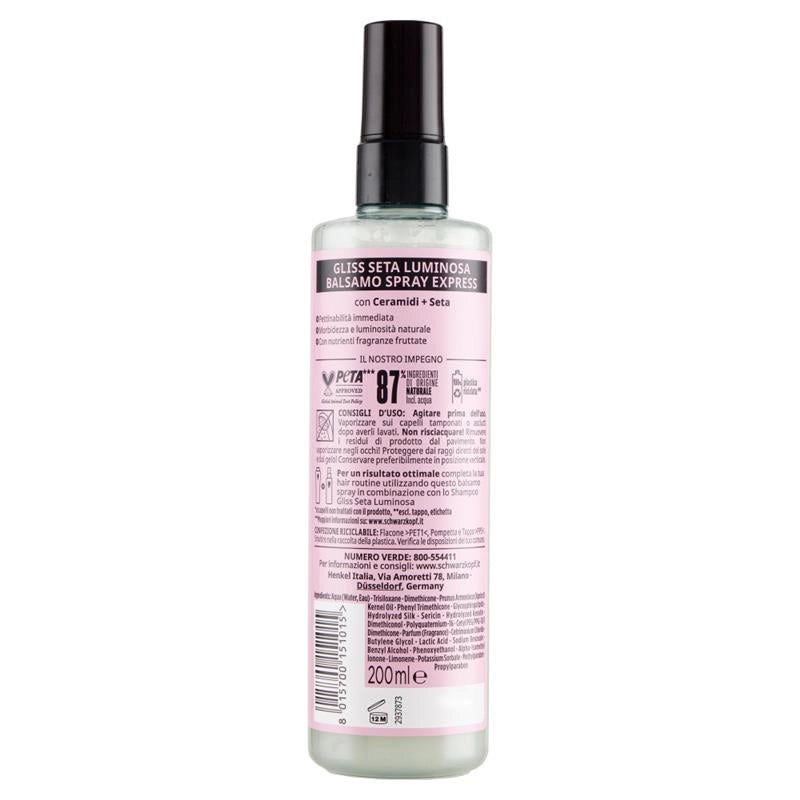 GLISS SETA LUMINOSA BALSAMO SPRAY EXPRESS 200 ML