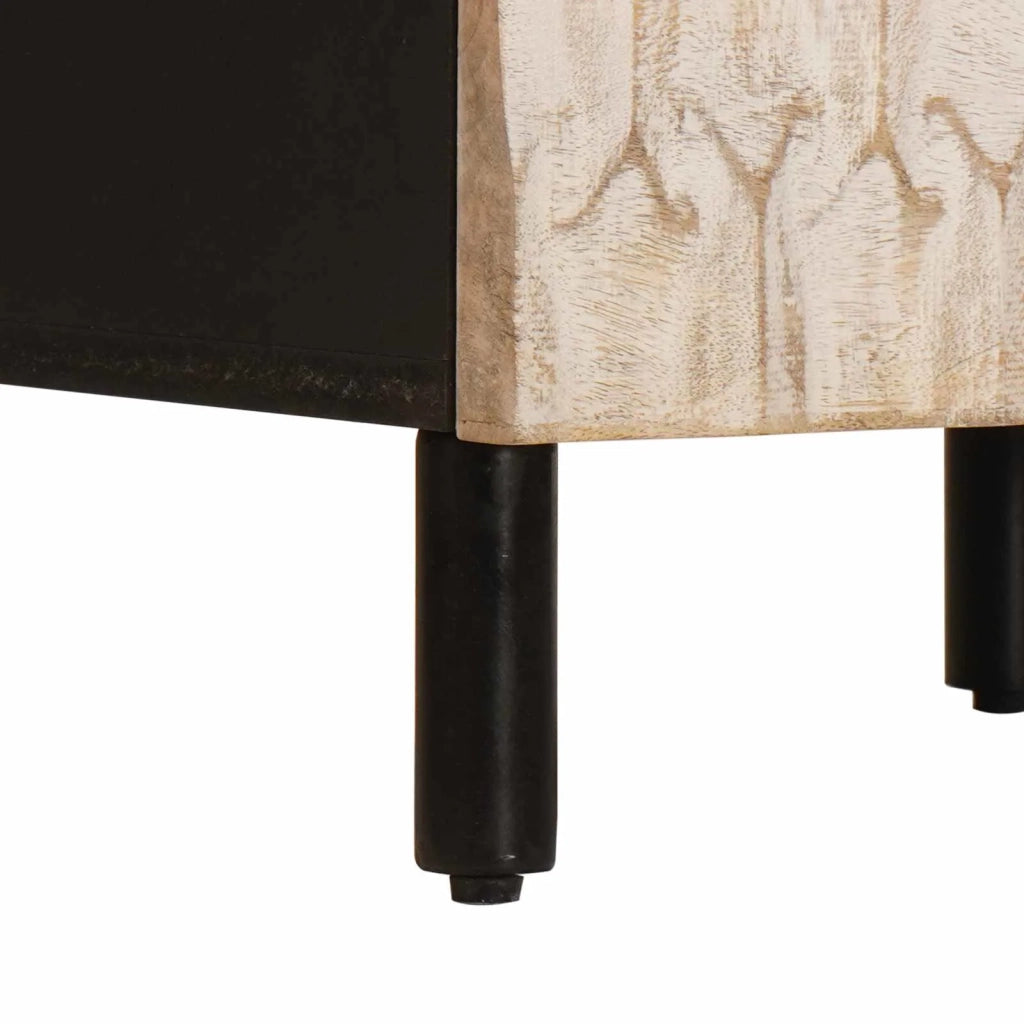 Credenza | Madia | Buffet da pranzo | Armadio da pranzo con cassetto Finitura Bianco Lavato 40 x 33 x 75 cm