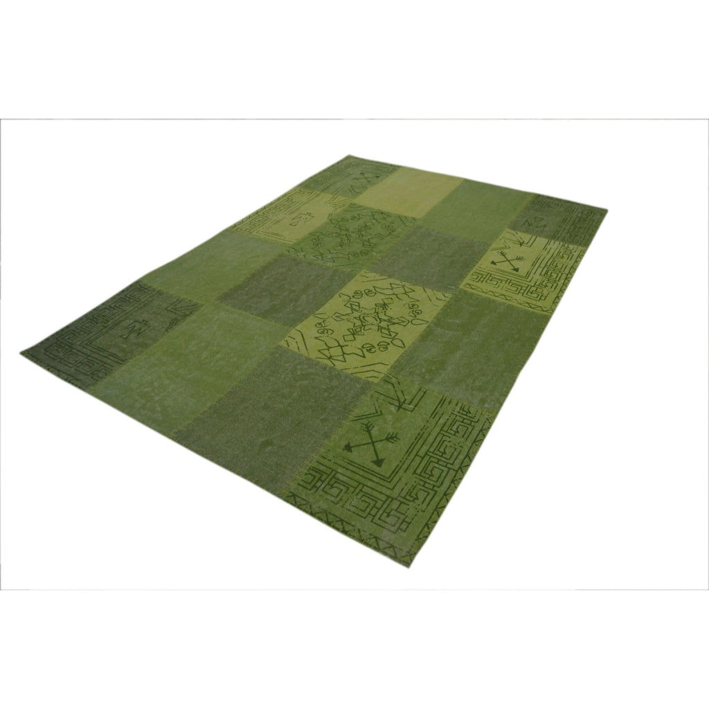 Tappeto Vintage Lyrical 200 Patchwork in Cotone Verde