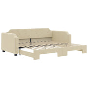 Divano letto | Sof¨¤ letto | Letto singolo Estraibile Crema 90x200 cm in Tessuto