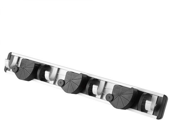 Supporto per Spazzola da Parete - 4 Pezzi - Grilletti in Alluminio di Alta Qualità - Spazio di Stoccaggio Compatto - Diametro Massimo 33 mm - Supporto per Gli Strumenti