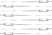 304 Spiedini per Kebab con Slider a Spinta - 8 pezzi - 43cm/17pollici - Spiedini per Kebab riciclabili - Spiedini per Barbecue per Carne, Gamberi, Pollo e Verdure