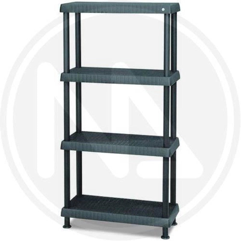 SCAFFALI SCAFFALE KIT IN POLIPROPILENE 4 RIPIANI 70x30x130H CM GRIGIO SCURO