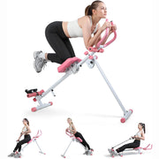 AB Machine Rosa Attrezzo Fitness per Addominali Multiuso Pieghevole Vogatore
