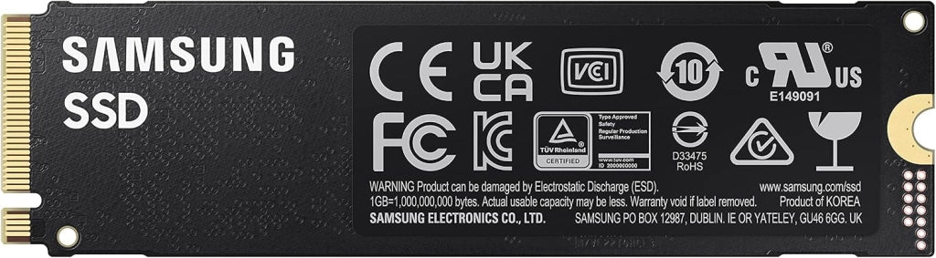 Memorie MZ-V8P1T0B 980 PRO SSD Interno da 1TB, compatibile con Playstation 5, PCIe NVMe M.2, Nero