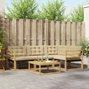Set di divani da esterno 5 pz Bianco e Beige 3388651